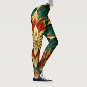 Yuletide Opulence: Goldene Weihnachtsdinge Leggings (Rechts)