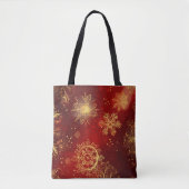 Yuletide Opulence: Goldene Weihnachtsdinge Tasche (Vorderseite)