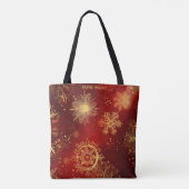 Yuletide Opulence: Goldene Weihnachtsdinge Tasche (Rückseite)