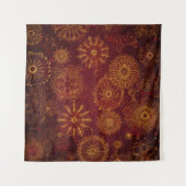 Yuletide Opulence: Goldene Weihnachtsdinge Wandteppich (Vorderseite (Horizontal))