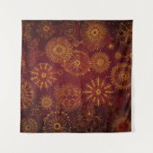 Yuletide Opulence: Goldene Weihnachtsdinge Wandteppich (Vorderseite)