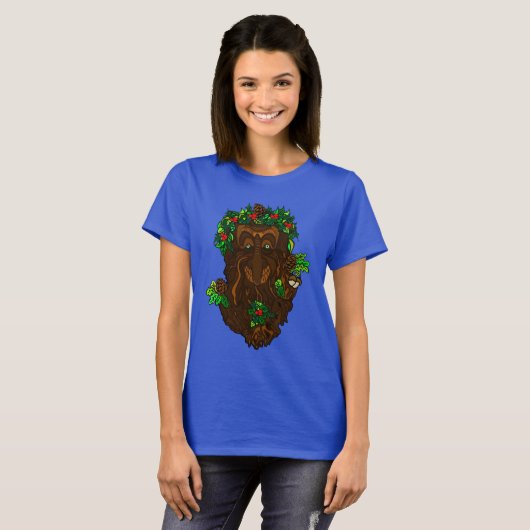 Yuletide Pagan Wicca Greenman T - Shirt (Vorne ganz)