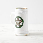 Yuletide Pentagramm Bierglas (Vorderseite Links)