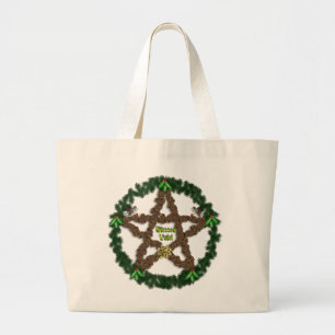 Yuletide Pentagramm Jumbo Stoffbeutel