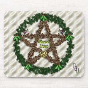 Yuletide Pentagramm Mousepad