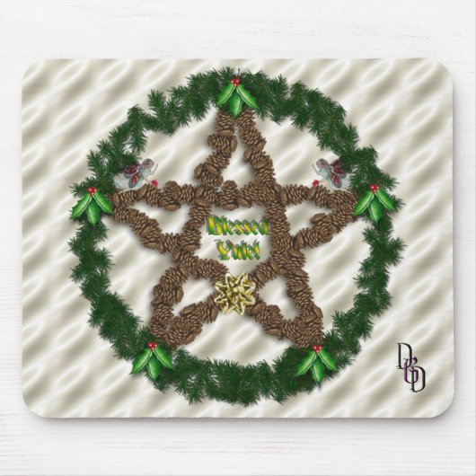 Yuletide Pentagramm Mousepad (Vorne)