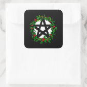 Yuletide Pentagramm Sticker (Tasche)