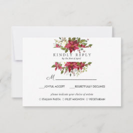 Yuletide | POINETZA - MESSENOPTION FÜR Hochzeiten RSVP Karte