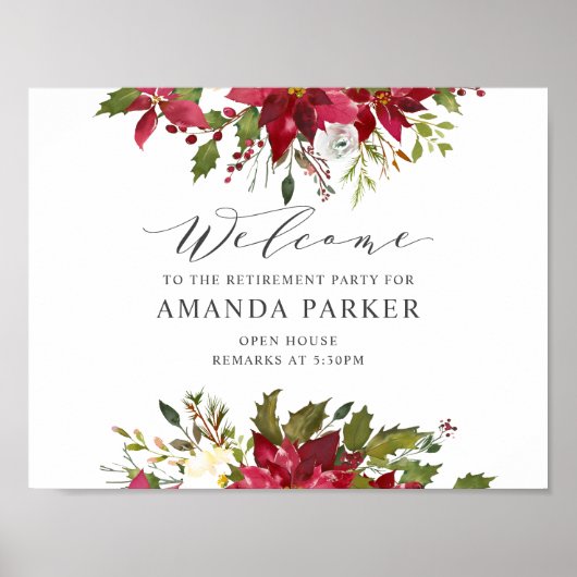 Yuletide Poinsettia Welcome Poster V2 (Vorne)