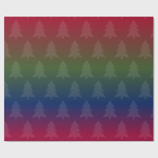 Yuletide Pride Dark Rainbow Holiday Tree Geschenkpapier (Flach)