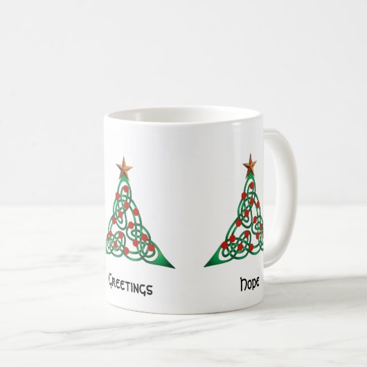 Yuletide Segen, Grüße, Hoffnung Kaffeetasse (VorderseiteRechts)