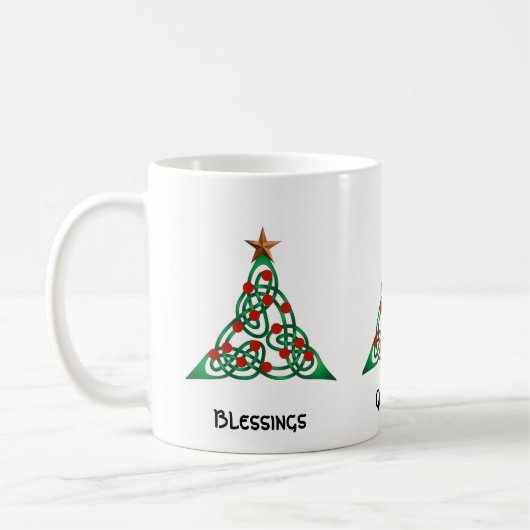 Yuletide Segen, Grüße, Hoffnung Kaffeetasse (Links)