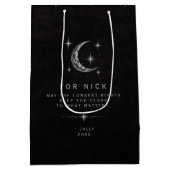 Yuletide Shadows Gothic Celestial Weihnachten Mittlere Geschenktüte (Rückseite)