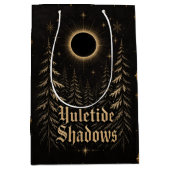 Yuletide Shadows Gothic Celestial Weihnachten Mittlere Geschenktüte (Vorderseite)