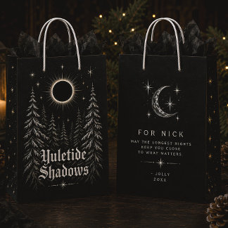 Yuletide Shadows Gothic Celestial Weihnachten Mittlere Geschenktüte