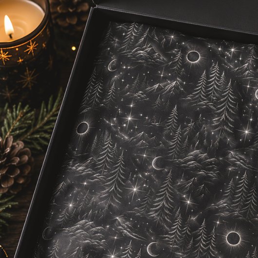 Yuletide Shadows Gothic Winterwald Seidenpapier