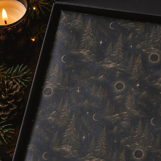 Yuletide Shadows Gothic Winterwald Seidenpapier