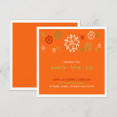 Yuletide Snowflake Scribbles: Weihnachtskarte Feiertagskarte (Vorne/Hinten)
