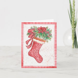 Yuletide Strumpf Grußkarte Karte