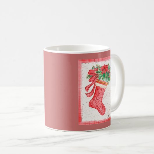 Yuletide Strumpf Kaffeetasse (VorderseiteRechts)