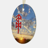 Yuletide Viking Rune Keramik Ornament (Links)