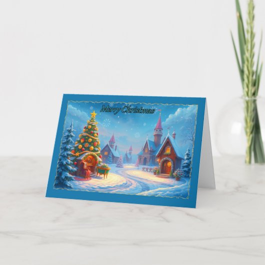 Yuletide Village Christmas Card Karte (Vorderseite)