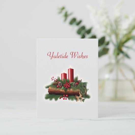 Yuletide Wish Feiertagskarte (Stehend Vorderseite)