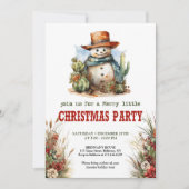 Yuletide Yeehaw Christmas party editable invites Einladung (Vorderseite)