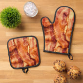 Yum, Bacon Breakfast 4Pete Ofenhandschuh & Topflappen-Set (Oben Unten)