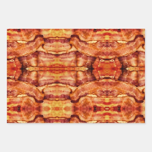 Yum Bacon Wrapping Paper Flat Sheet Set 3 Geschenkpapier Set (Vorderseite)