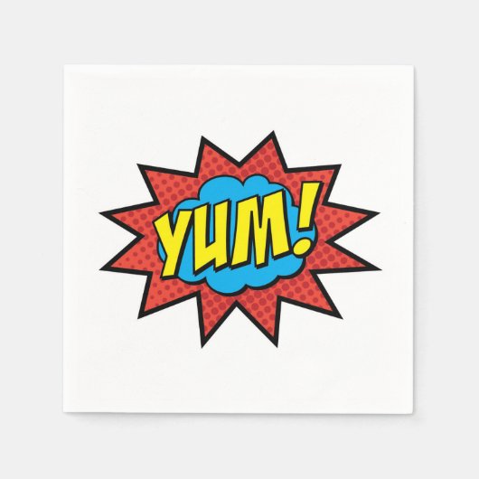 YUM Cocktail Napkin Red Serviette (Vorderseite)