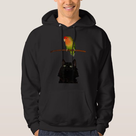 Yum Dinner hat Katze mit einem Papageientuch angek Hoodie (Vorderseite)