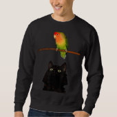 Yum Dinner hat Katze mit einem Papageientuch angek Sweatshirt (Vorderseite)