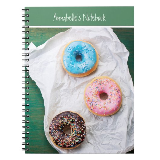 Yum Donuts Personalisiert School Notizblock (Vorderseite)