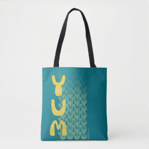 YUM Frühstücks-Damast-Muster-Kunst Tasche