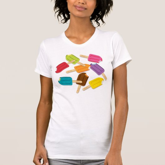 Yum! Popsicle-Damen-Behälter T-Shirt (Vorderseite)