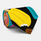 Yum! Popsicle-Krawatte - Schwarzes Krawatte (Gerollt)