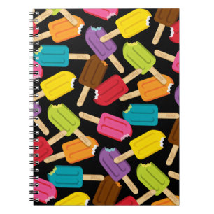 Yum! Popsicle-Zeitschrift (Schwarzes) Notizblock