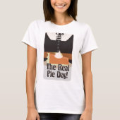 Yum Real Pie Day Funny Erntedank Cartoon T-Shirt (Vorderseite)