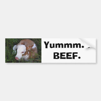 "Yum, Rindfleisch" Autoaufkleber