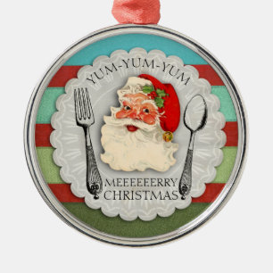 Yum yum yum Sankt-Gabellöffel Weihnachtsverzierung Ornament Aus Metall