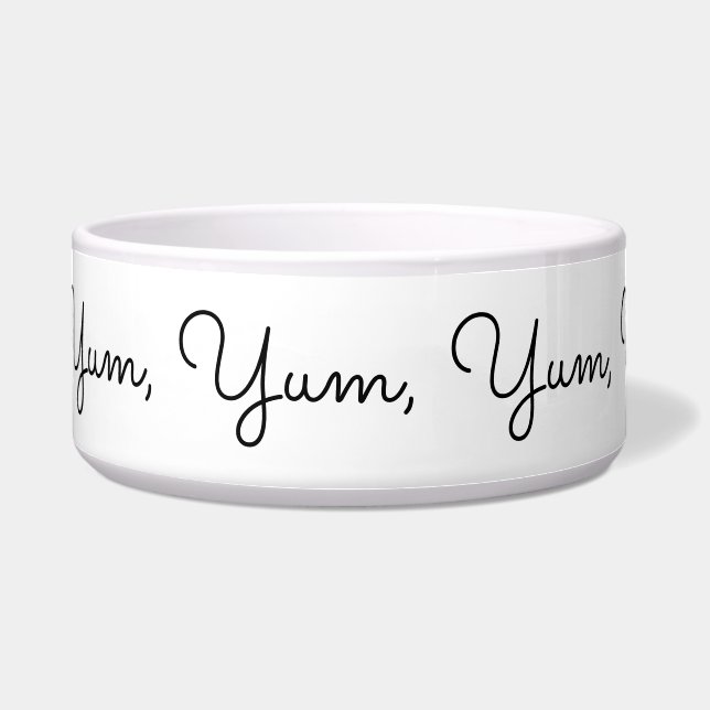 Yum, Yum, Yum, Yum, Yummy! Funny, Blk Script Napf (Vorderseite)