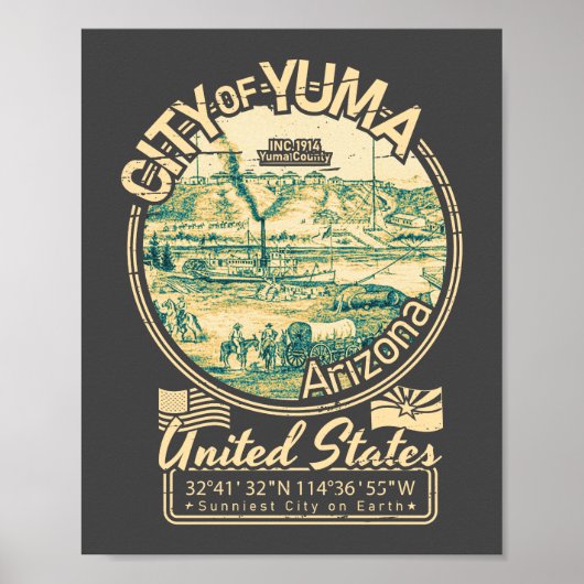 YUMA ARIZONA - FORT YUMA - VINTAGE ARMIE POSTER (Vorne)