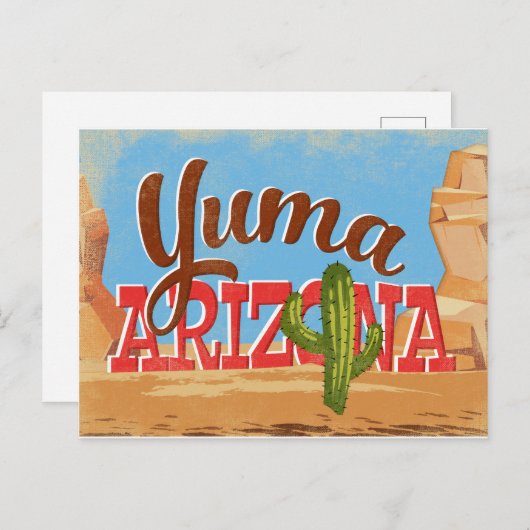 Yuma Arizona Postkarte (Vorne/Hinten)