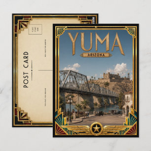 Yuma Arizona Vintage Art Deco Golden Age Postkarte