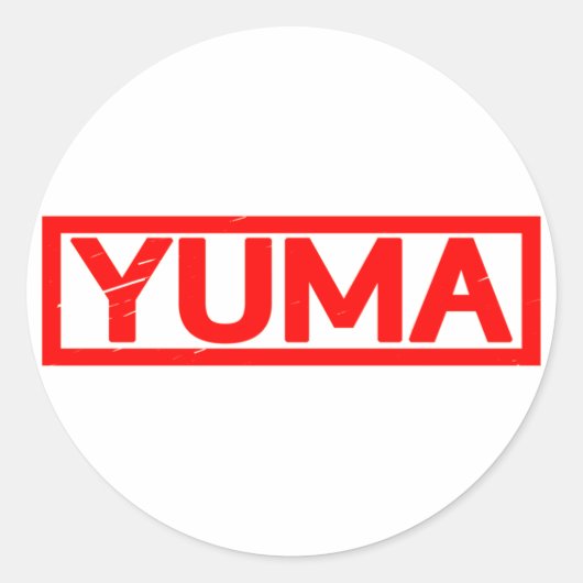 Yuma Briefmarke Runder Aufkleber (Vorderseite)