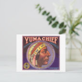 Yuma Chief Orange LabelRedlands, CA Postkarte (Stehend Vorderseite)