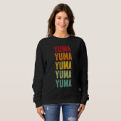 Yuma County Arizona Regenbogen-Text-Design Sweatshirt (Vorne ganz)