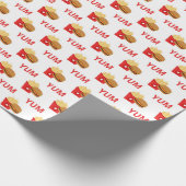Yumburgers und Pommes frites Party Geschenkpapier (Ecke)
