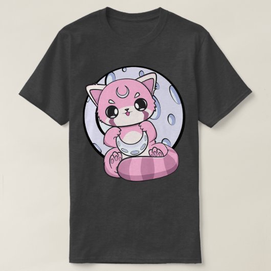 Yume Kawaii Red Panda Moon Fairy Kei Harajuku Nugo T-Shirt (Design vorne)